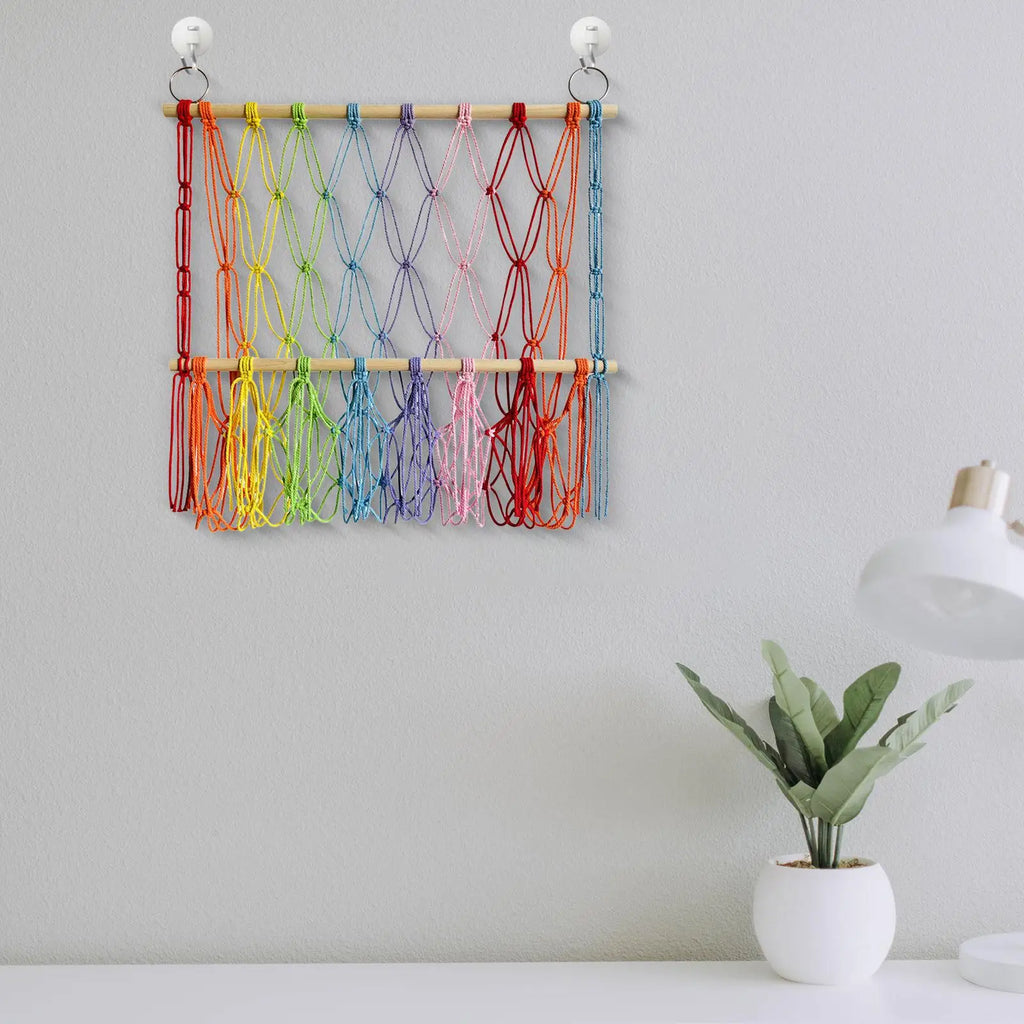 Handwoven Cotton Rope Stuffed Animal Hammock | Toy Organizer