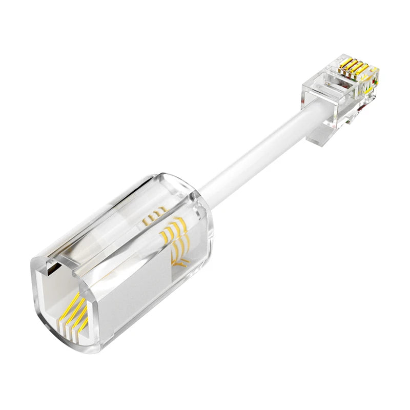 RJ9 4P4C Anti-Tangle Rotary Cord Adapter for Landline Phones
