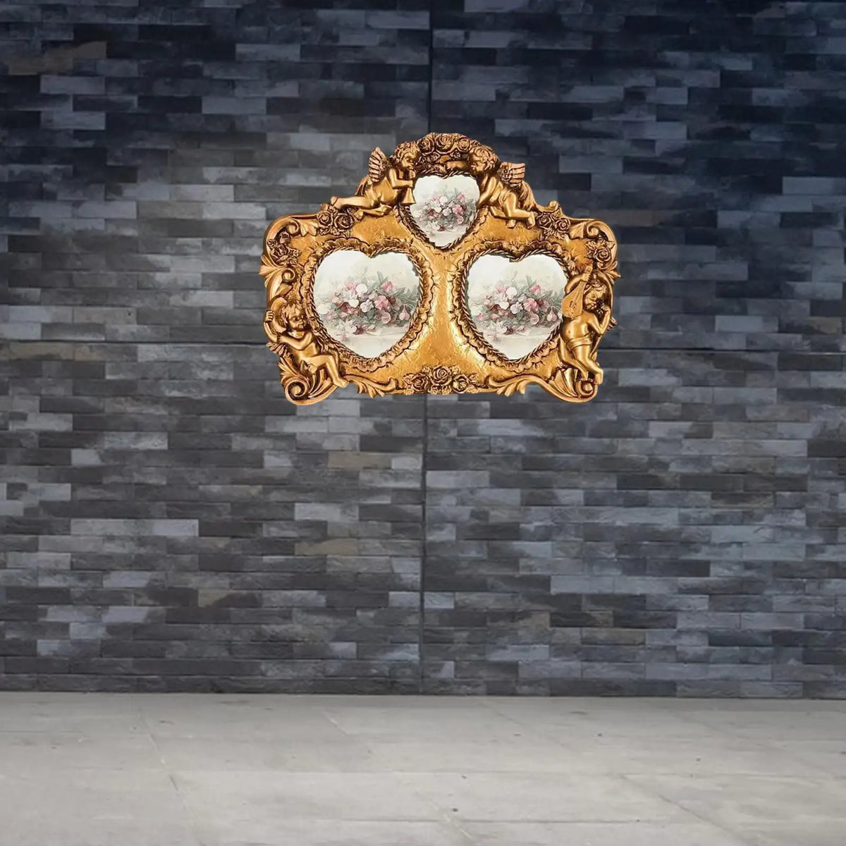 Gold Ornate Resin Picture Frame | Baroque Wall Mounted Photo Holder