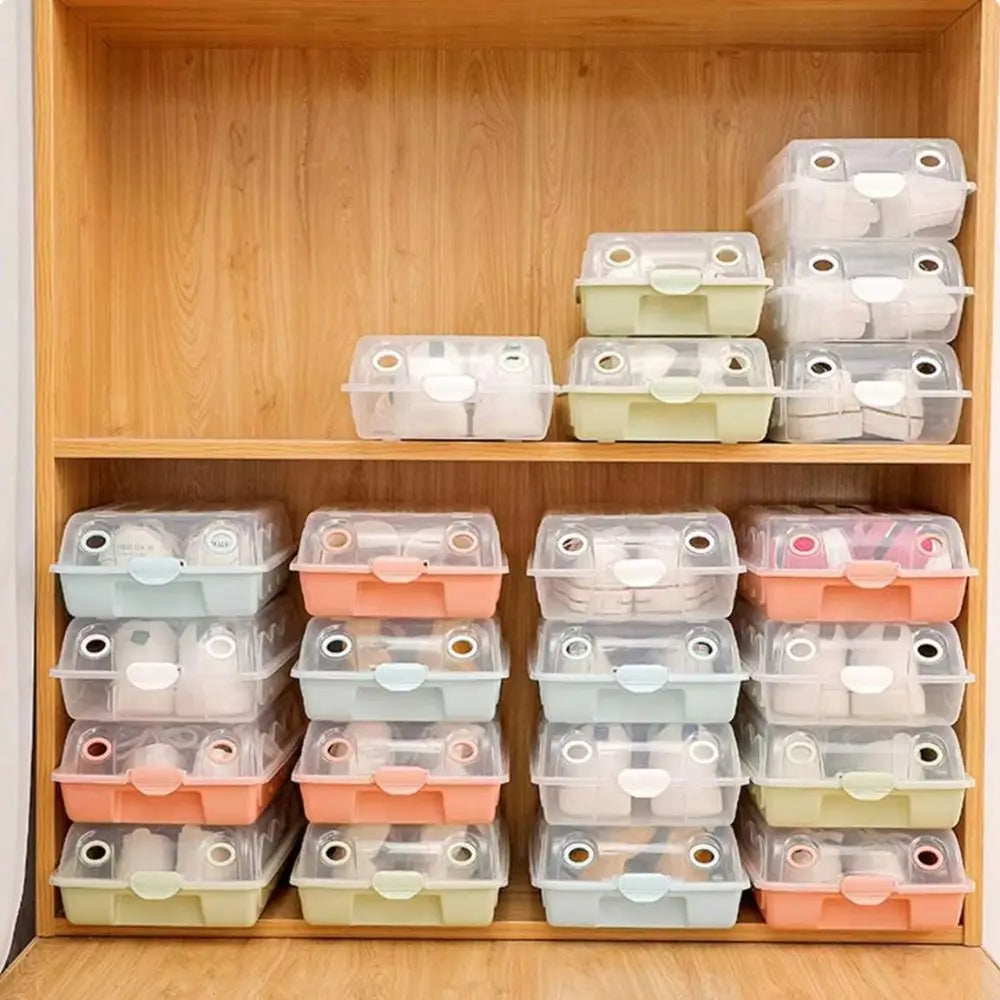 Transparent Stackable Shoe Box – Dustproof Drawer Storage