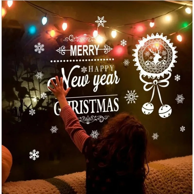 Christmas Snowflake Ball Bell Window Wall Decals – PVC Stickers