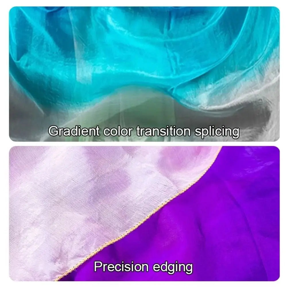 Gradient Belly Dance Veil Shawl 250x120cm – Polyester Flow