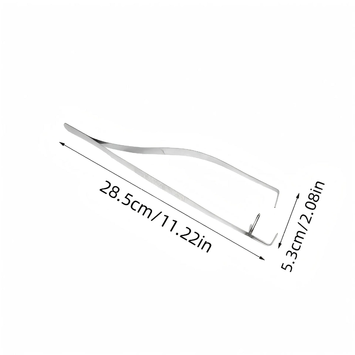 Stainless Steel Pottery Glazing Tweezers | Curved Tip Clamp
