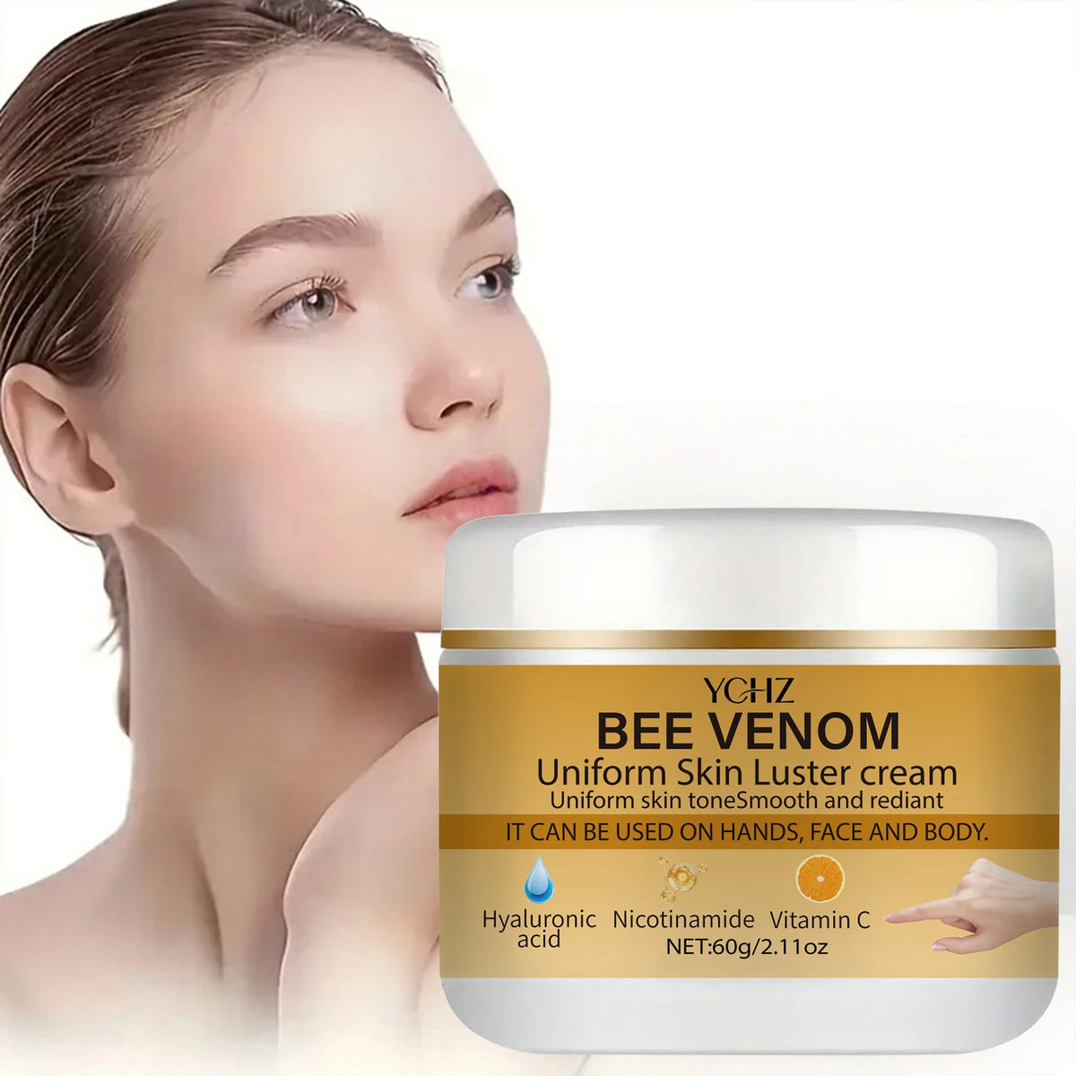 YCHZ Bee Venom Brightening Cream – Even Skin Tone & Moisturizing