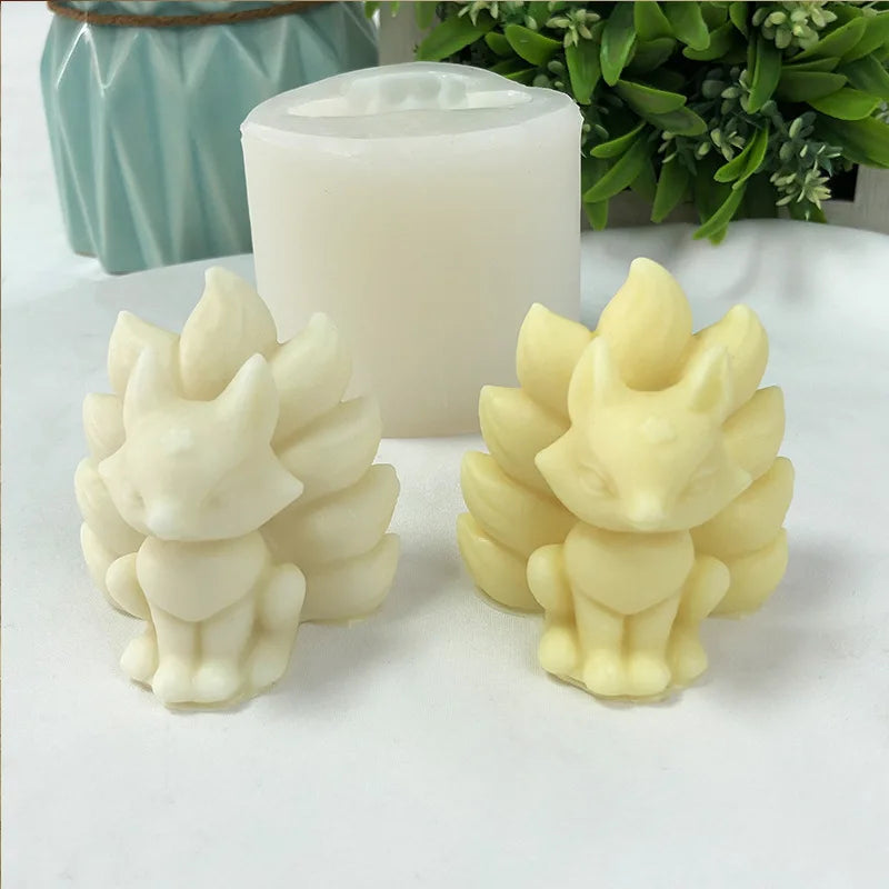 Nine-Tail Fox Silicone Mold – Candle, Resin & Gypsum