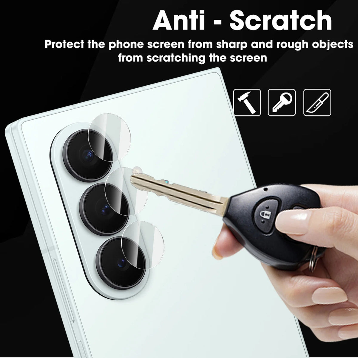 Tempered Glass Camera Lens Protector – Samsung Z Flip7/Fold7