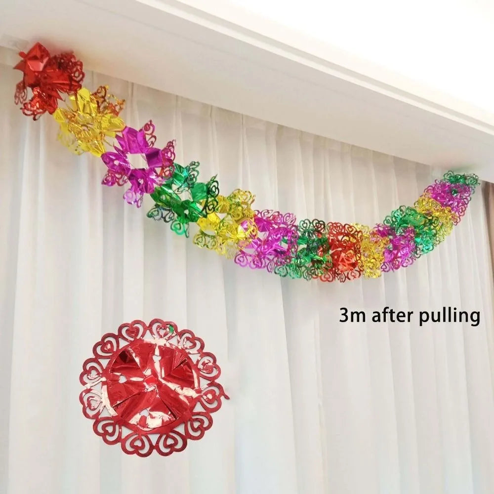 Metallic Foil Garland Christmas Ceiling Hanging Decoration