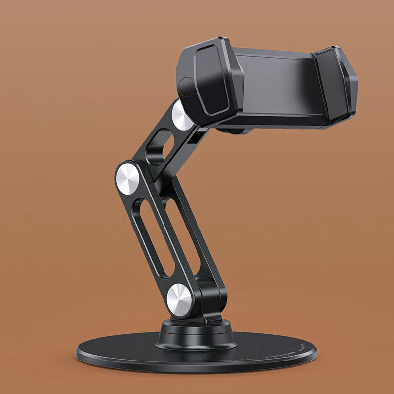 360° Rotatable Foldable Aluminum Desk Phone Holder Stand