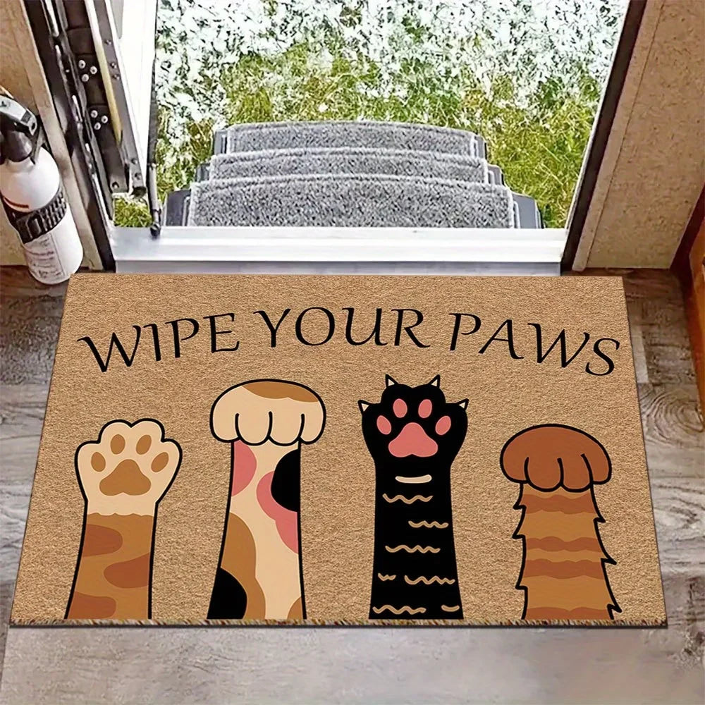 Wipe Your Paws Doormat – Funny Pet Welcome Mat Indoor/Out
