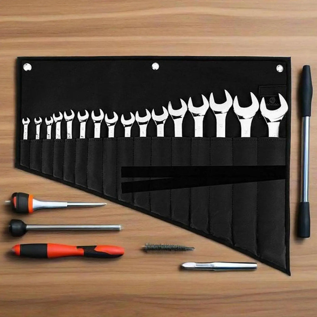 Roll-Up Tool Bag & Wrench Organizer Pouch – 2-Pack