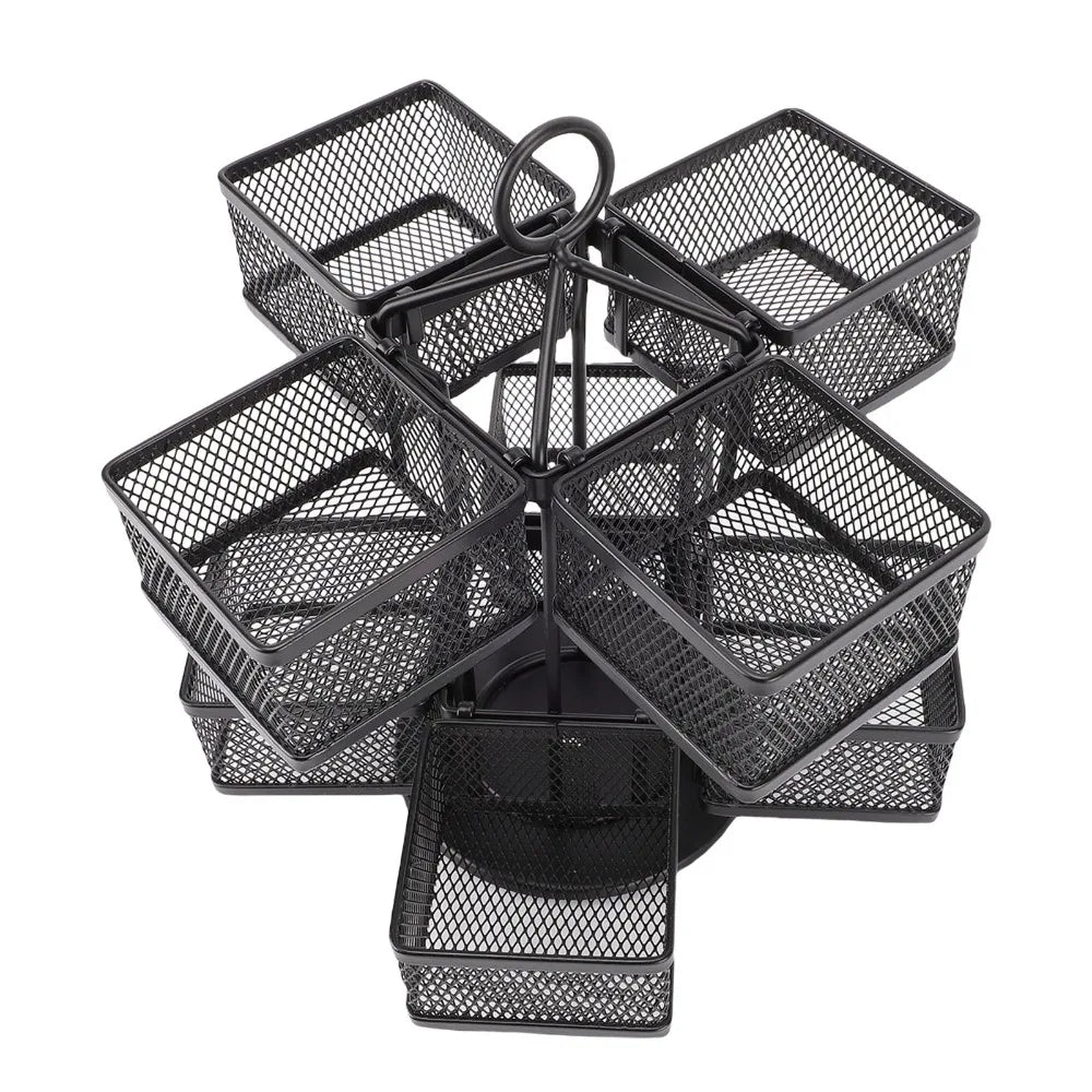 2-Tier Rotating Tea Bag Organizer – 8 Baskets, 96 Capacity