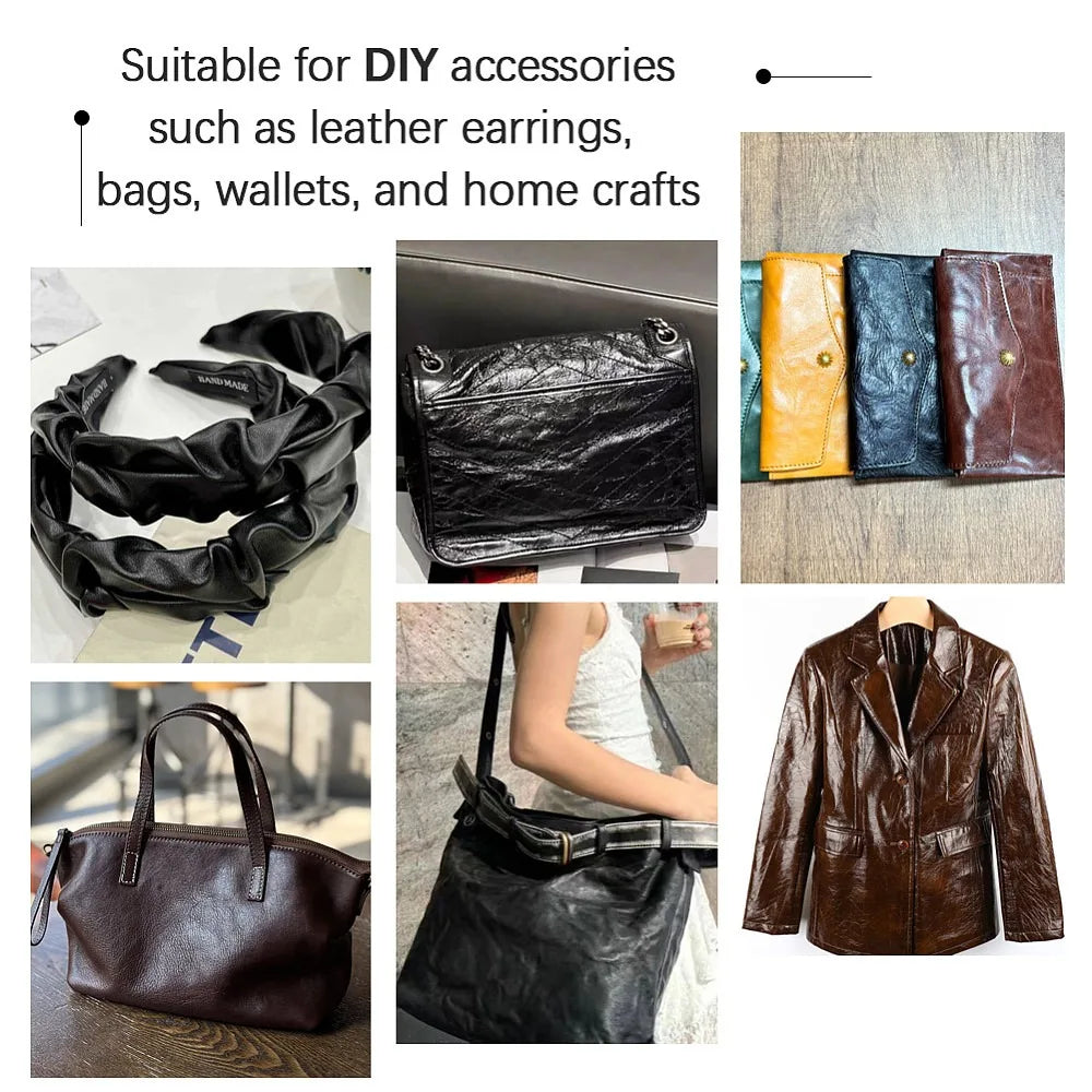 Black PU Leather Fabric Sheet for DIY Crafts & Upholstery 54"x16"