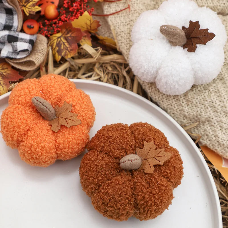 Halloween Plush Pumpkin Decor | Fabric Autumn Ornament
