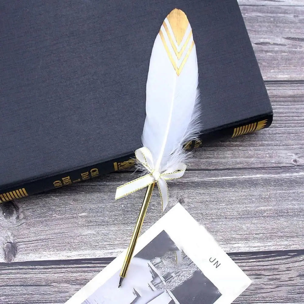 Black Feather Ballpoint Pen – Novelty Signature Writing Pen