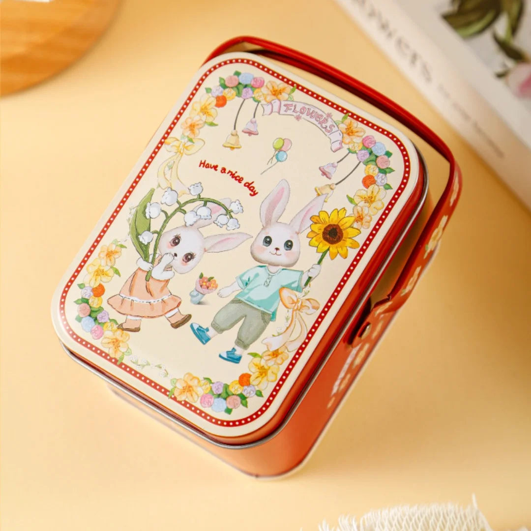 Rabbit Tinplate Gift Tin Box – Candy, Cookie & Wedding Favor