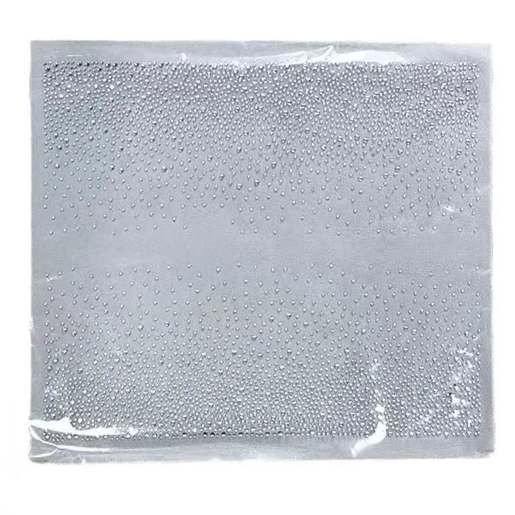 Hotfix Rhinestone Iron-On Applique 24×15cm – White AB Crystal