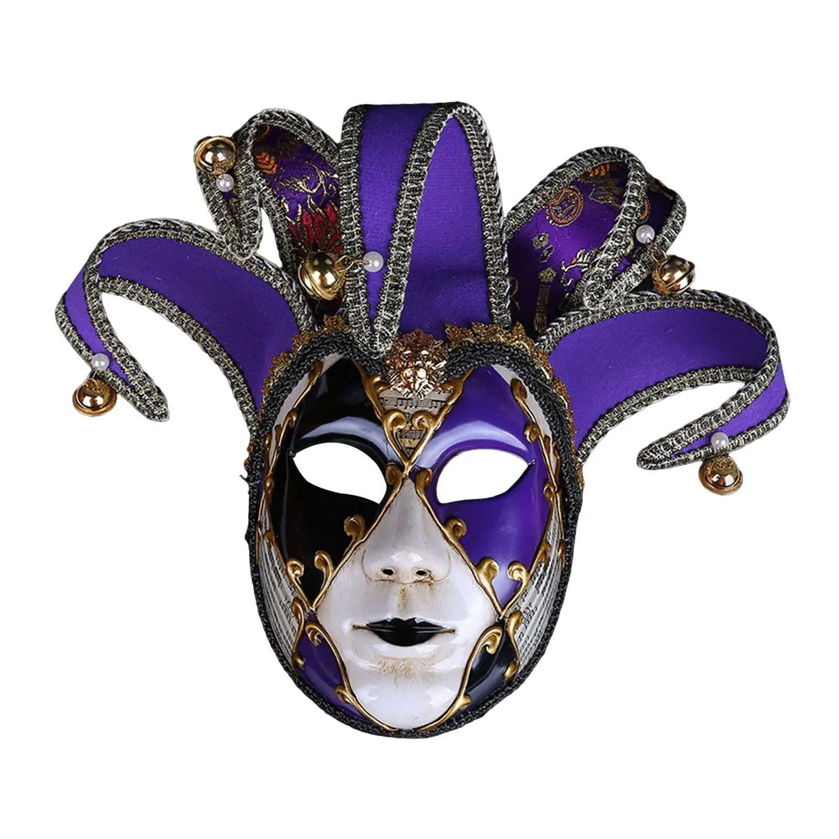Mardi Gras Full Face Mask – Carnival Masquerade Costume