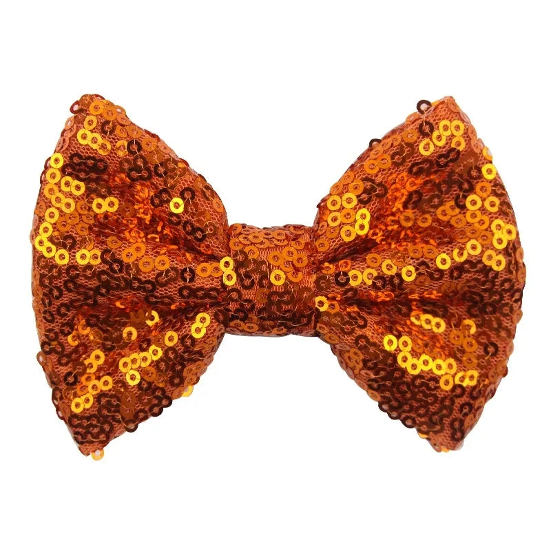 5-Pack Glitter Sequin Hair Bows – DIY Girls Hair Accessories