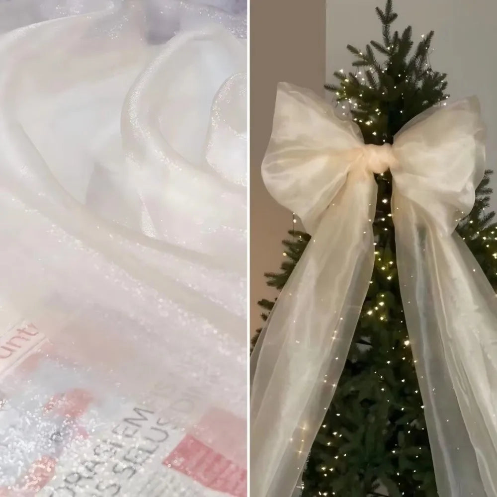 Glitter Organza Fabric – Shiny Tulle DIY Material 140cm Wide