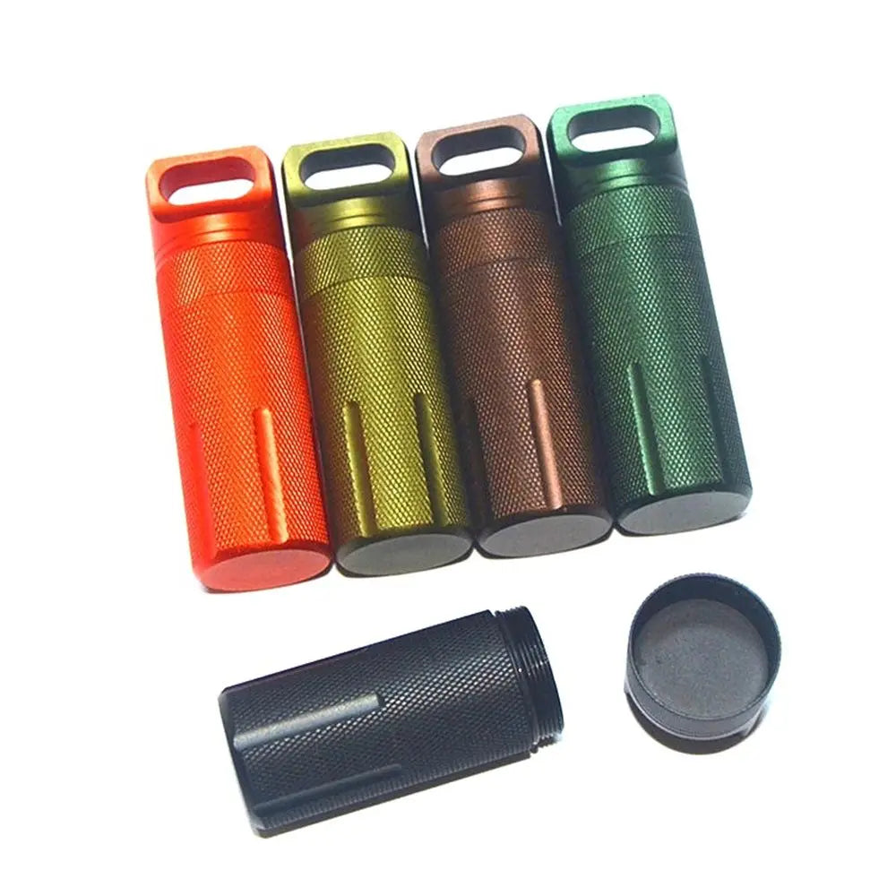 Waterproof EDC Capsule Container – Airtight Aluminum Pill Case