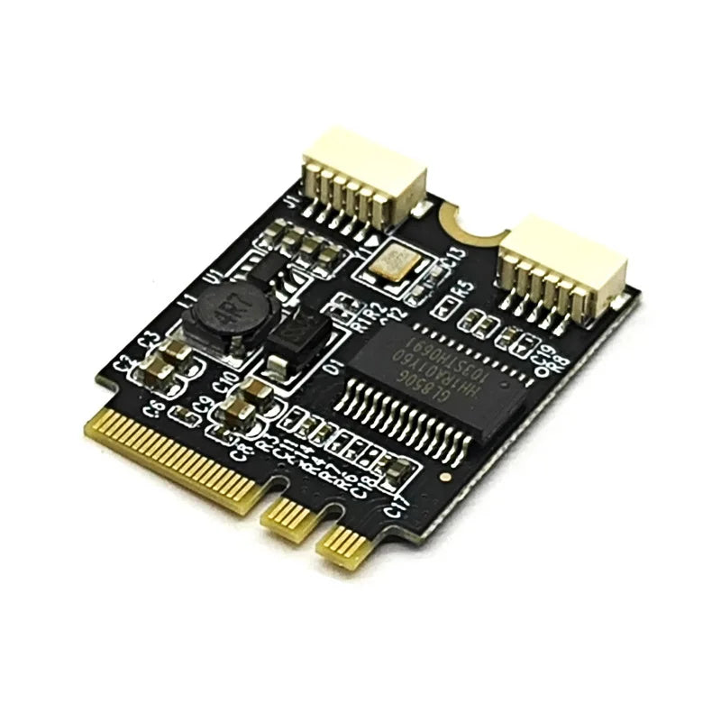 M.2 NGFF Key A/E to Dual USB 2.0 Adapter Card – 25cm Cable