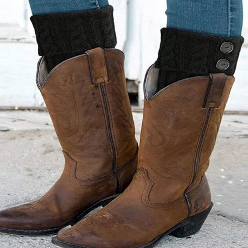 Women's Crochet Boot Cuffs – Winter Leg Warmers Over Boot