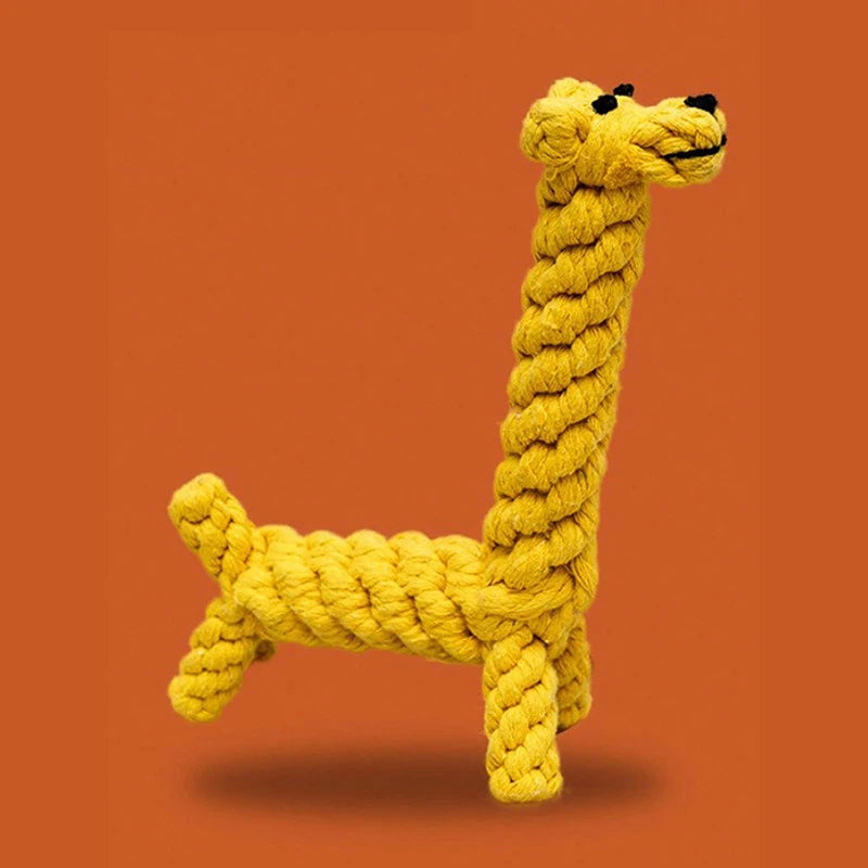 Hand-Woven Rope Knot Animal Chew Toy for Small & Medium Dogs