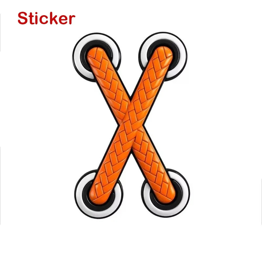 3D Cross PVC Vinyl Decal – Multicolor Car & Motorcycle Sticker