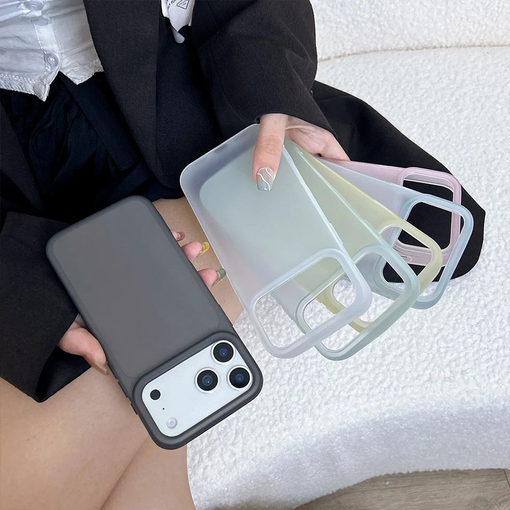 Clear Matte Silicone iPhone Case | Candy Color TPU Cover