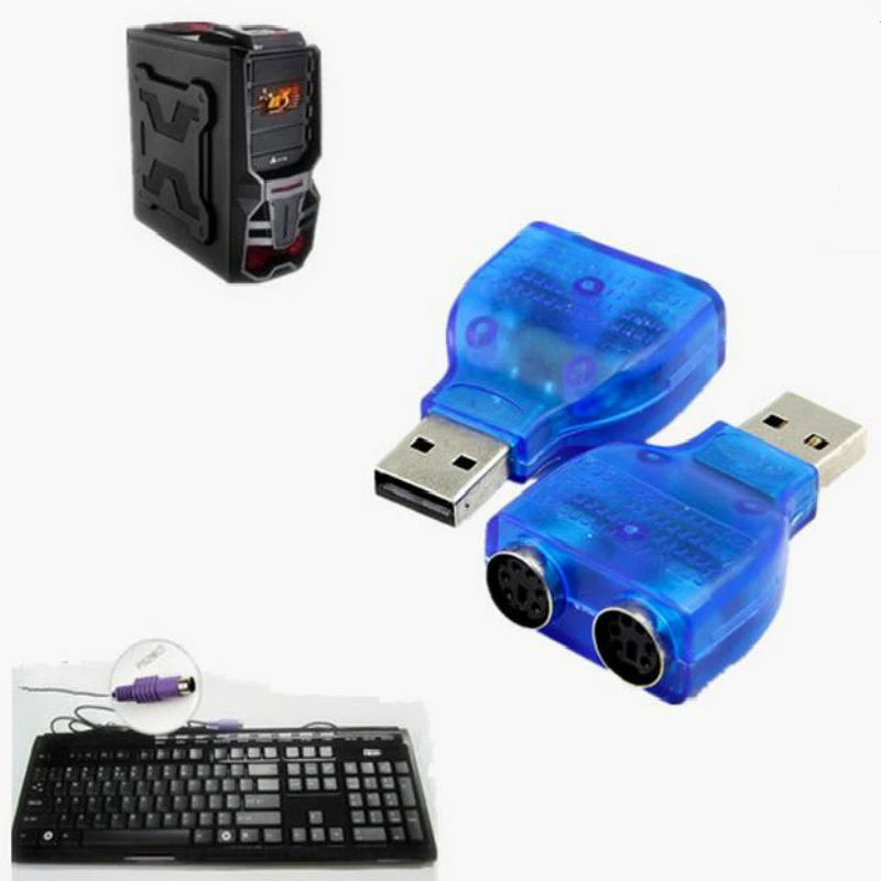 USB to Dual PS/2 Adapter – Keyboard & Mouse Cable Converter
