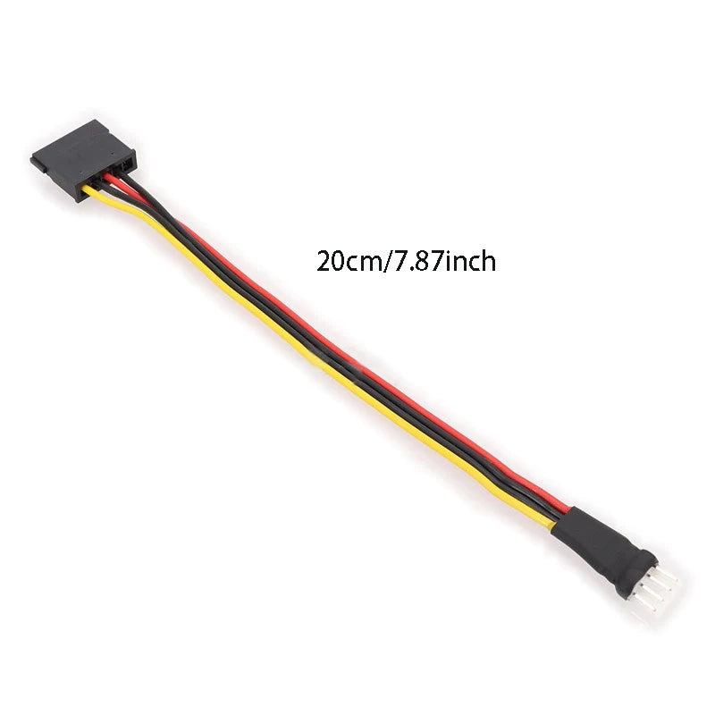 SATA 15-Pin to 4-Pin FDD Power Cable Adapter 18AWG Converter