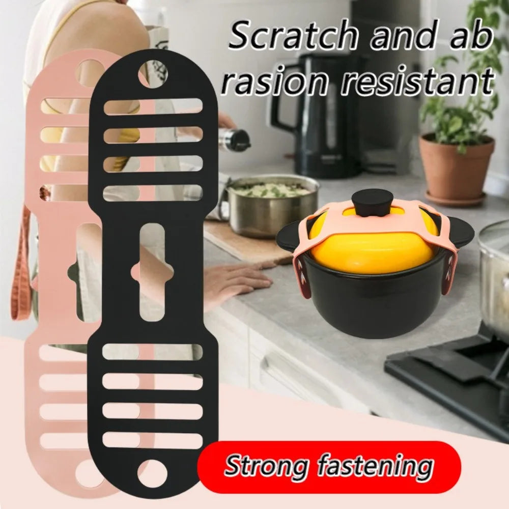 Silicone Pot Lid Fixing Strap – Heat-Resistant Elastic Band