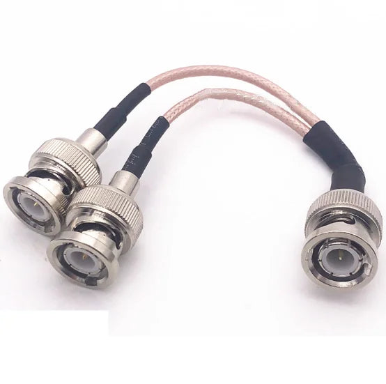 BNC Male to 2x BNC Male RG316 Y-Splitter RF Coaxial Cable