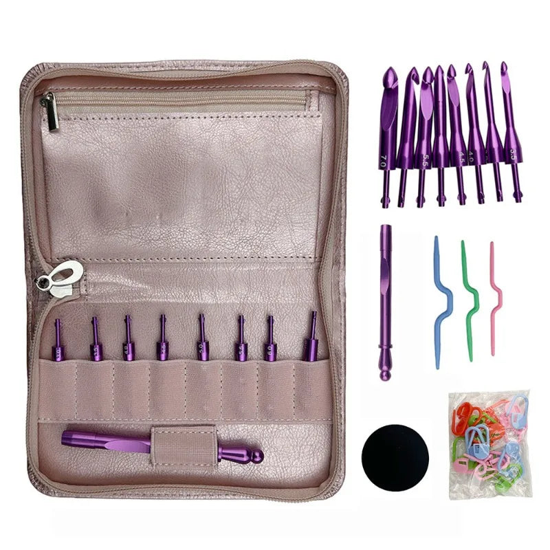 Interchangeable Crochet Hook Set – Detachable Heads 3–7mm
