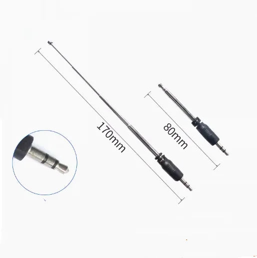 FM Telescopic Rod Antenna 3.5mm Jack – Speaker & Radio
