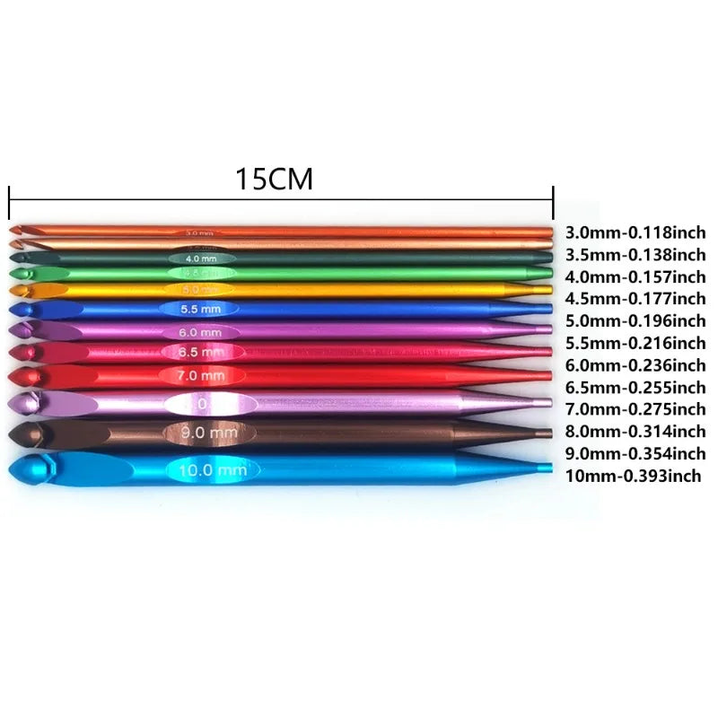 Interchangeable Tunisian Crochet Hook Set with Storage Bag