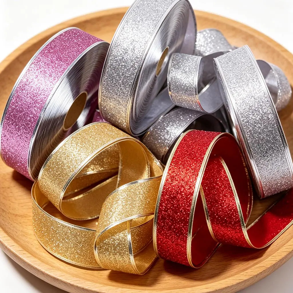 Shiny Gold Organza Ribbon 5cm x 2M – Gift & Holiday Crafts
