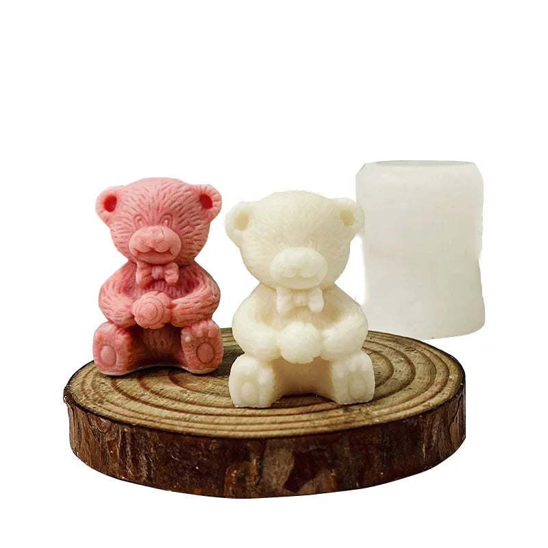 Bear Hug Ball 3D Silicone Mold – Candle Soap Resin DIY Craft