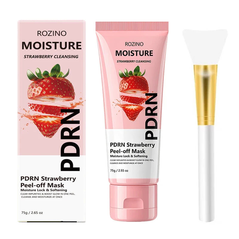 ROZINO PDRN & Strawberry Peel-Off Face Mask 75g + Scraper