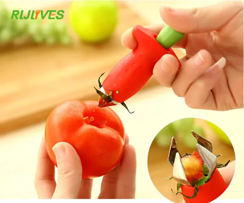 Strawberry Huller & Stem Remover – Stainless Steel Fruit Corer