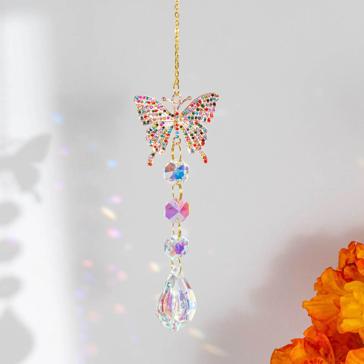 K9 Crystal Sun Catcher Pendant | Rainbow Prism Garden Decor
