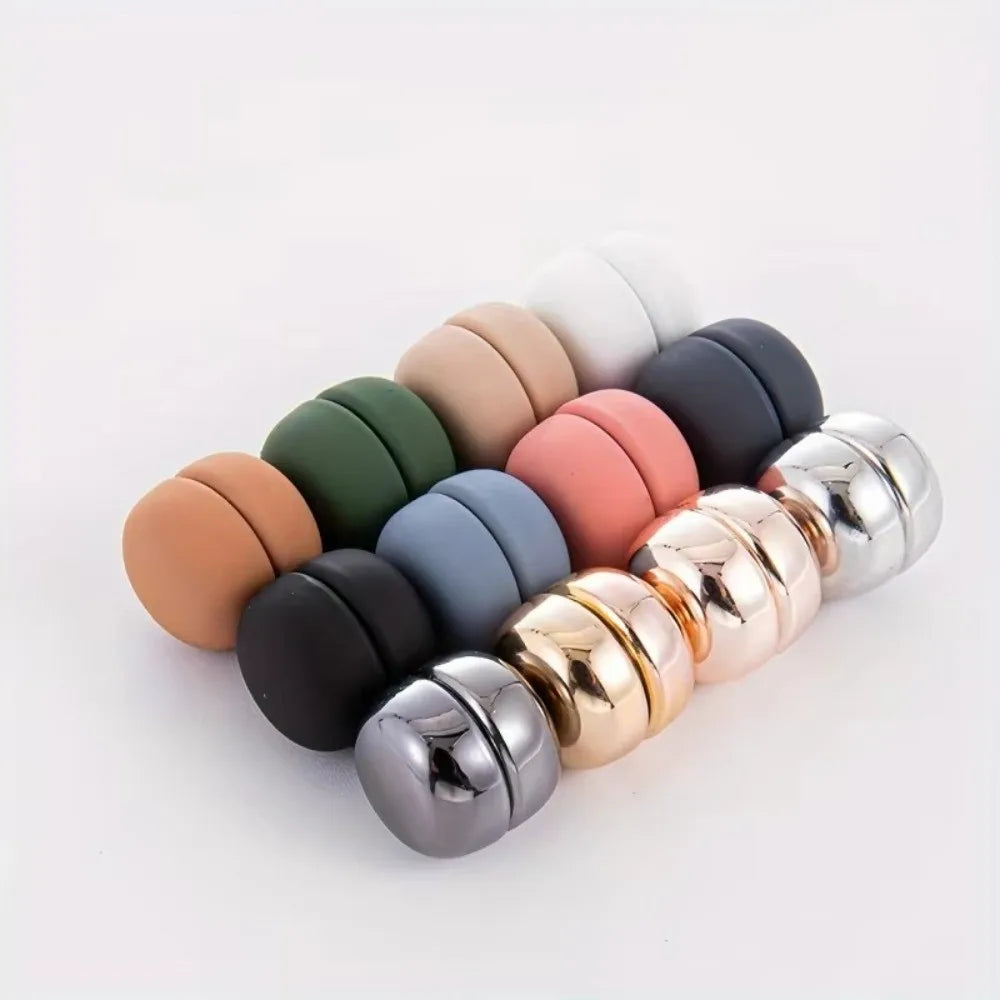Magnetic Scarf Pins | Round Flatback Button Clasps 1 Pair