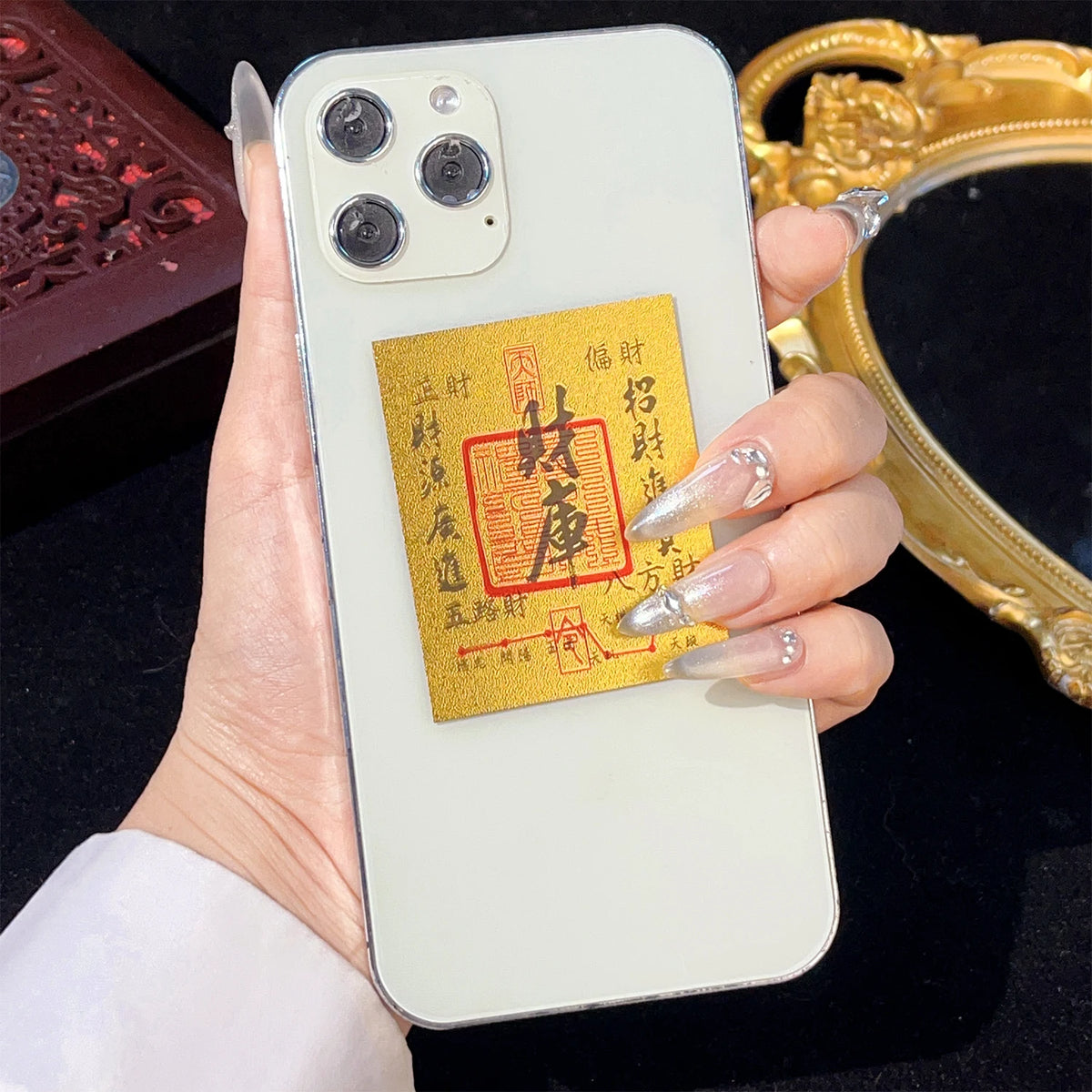 Mini Lucky Gold Foil Stickers – Phone, Laptop & Home Décor