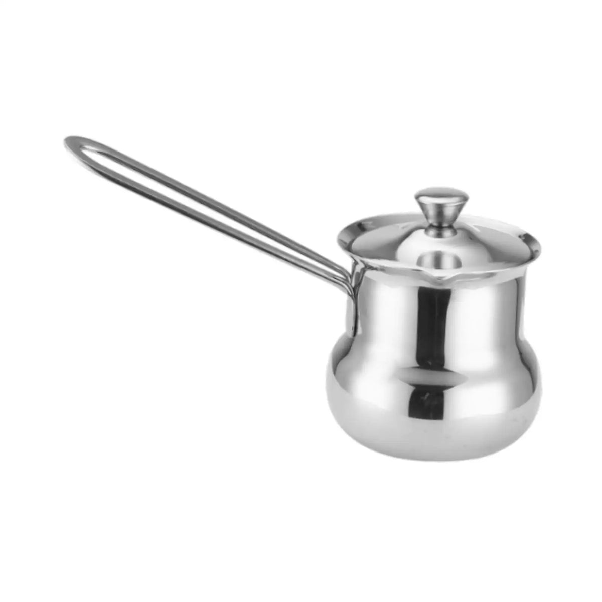 Stainless Steel Turkish Coffee Pot – Long Handle Milk Warmer
