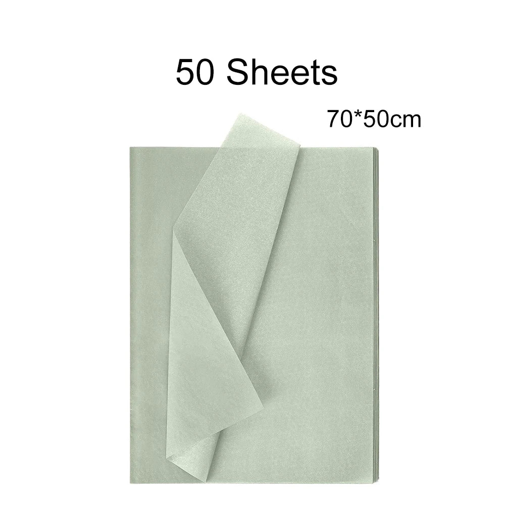 Sage Green Tissue Paper 50 Sheets – Gift & Bouquet Wrap