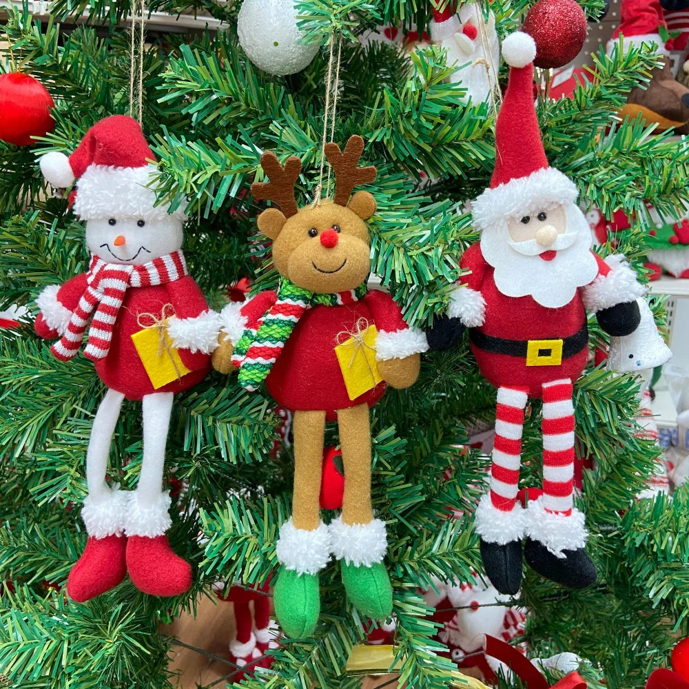 Santa Claus Snowman Reindeer Christmas Tree Ornament