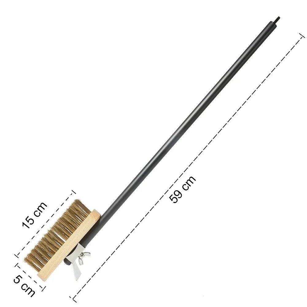 Pizza Oven & Grill Cleaning Brush – Copper Wire Long Handle