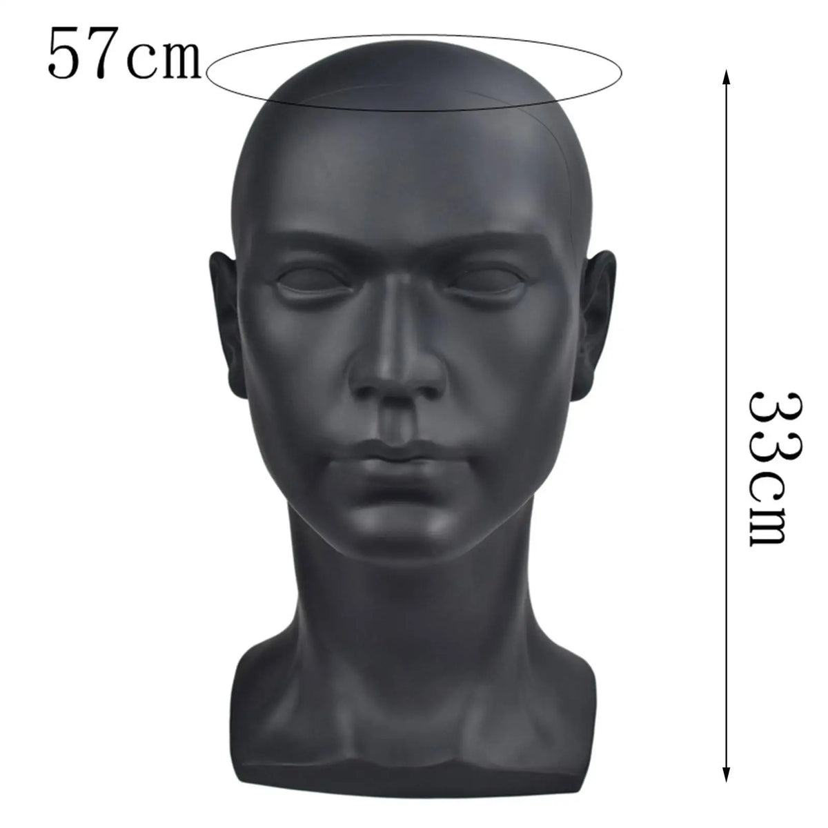 Male Mannequin Head Stand for Wigs, Hats & Glasses Display