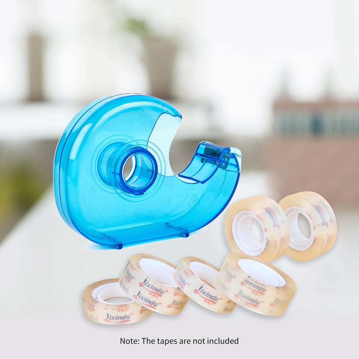 Transparent Desktop Tape Dispenser – Portable Plastic Cutter