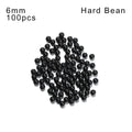 Black Plastic Fishing Beads 100PCS – Round Stop Beads 3–12mm